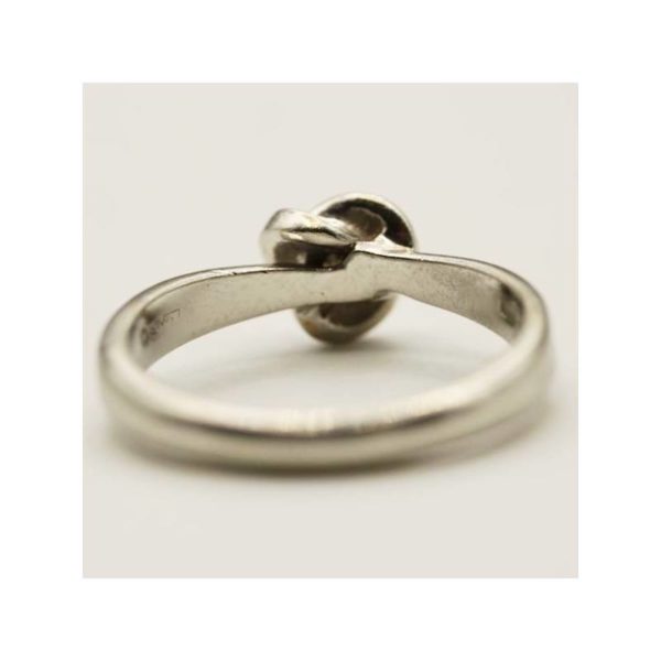 anello platino con 1 diamante