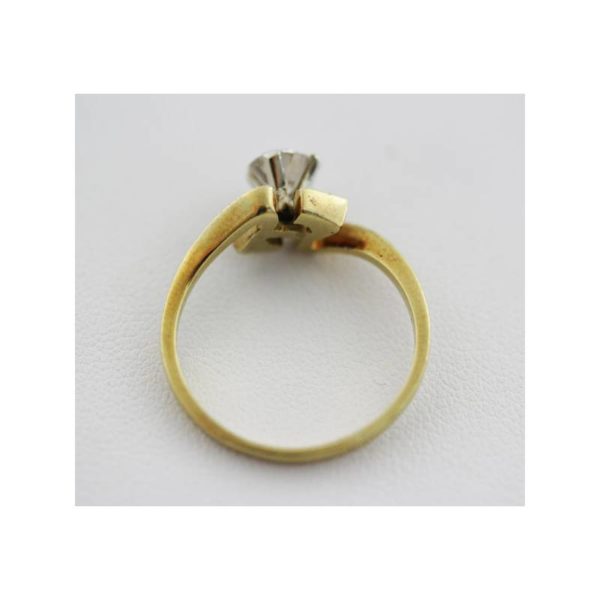 anello oro K. 18 con diamante solitario