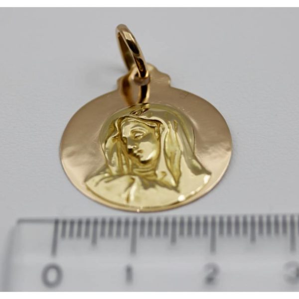 Medaglia Madonna addolorata - oro giallo K.18