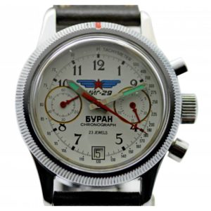 Buran orologio russo acciaio cronografo